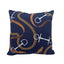 Bits & Leather Navy Indoor/Outdoor Throw Pillow
