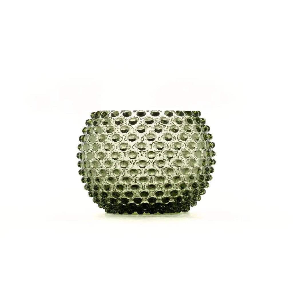 Hudson Hobnail Handblown Crystal Vase – Moss