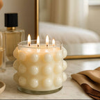 Supersized Candle & Reusable Vessel - Ivory Glass After Hours Bubble, 102 Oz