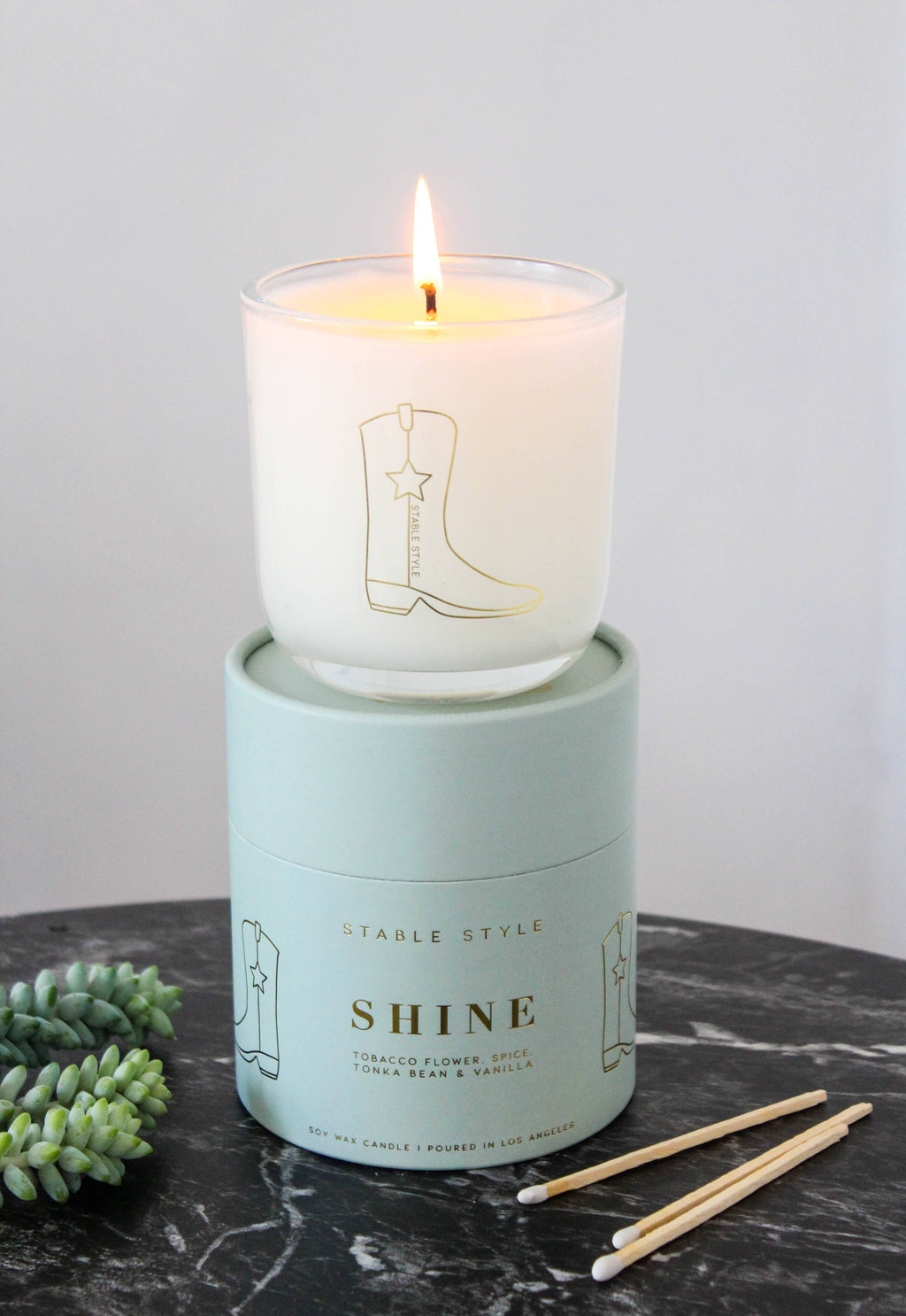 Cowboy Boot Soy Wax Candle - Shine