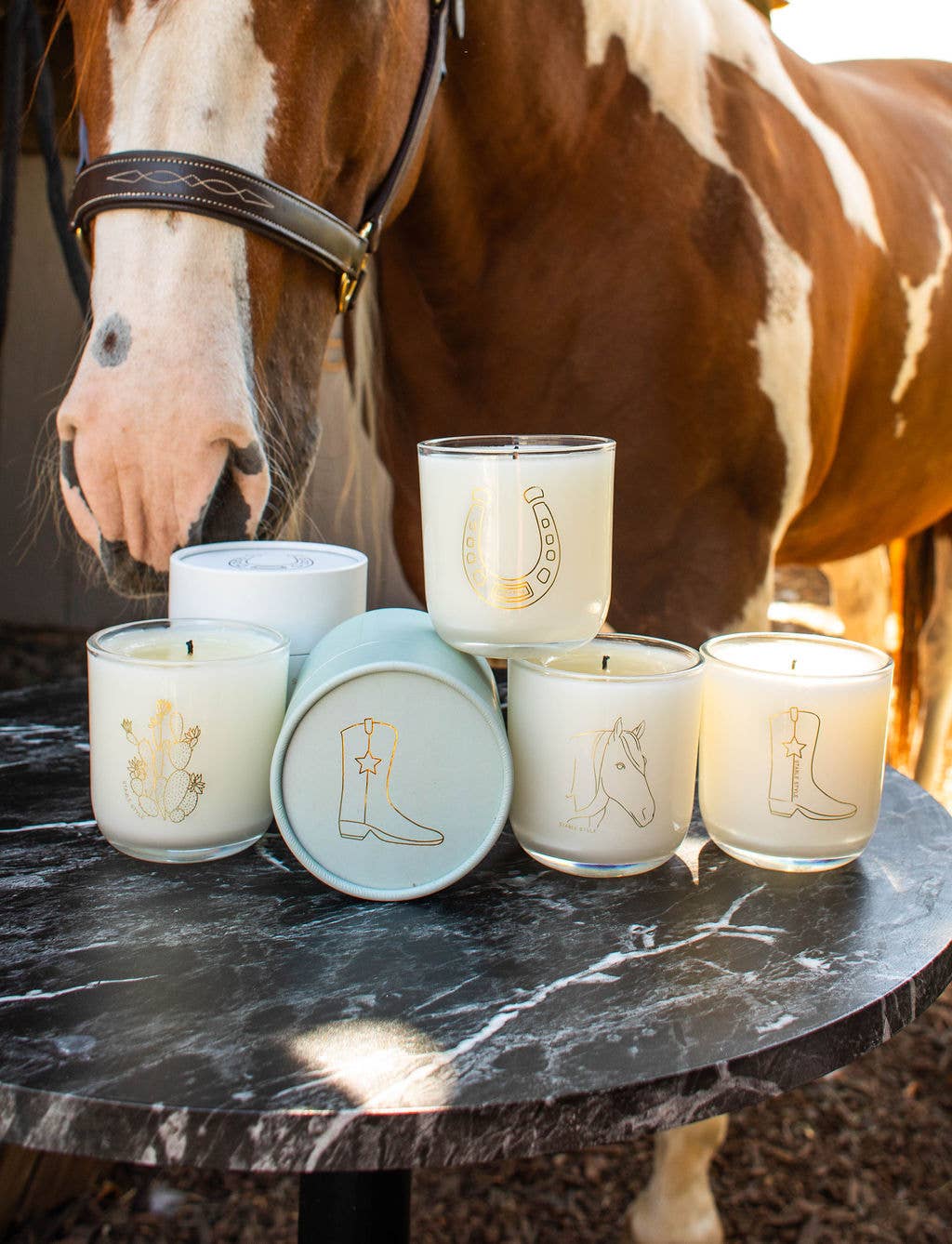 Cowboy Boot Soy Wax Candle - Shine