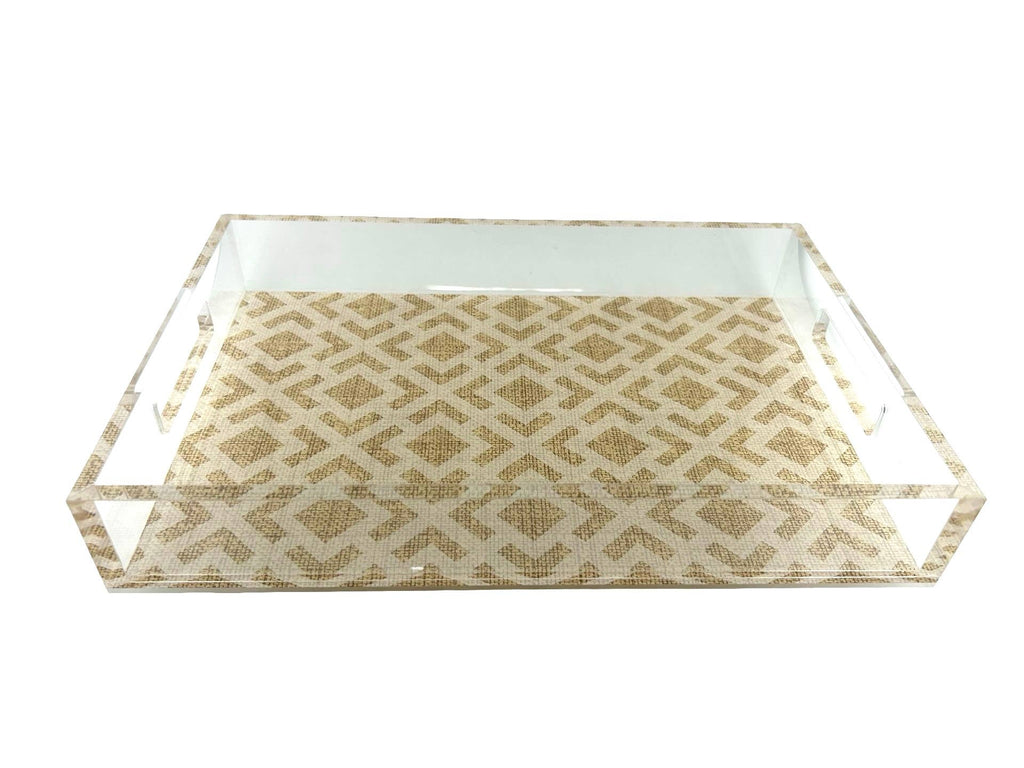 Hudson Woven Acrylic Decorative Tray