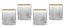 Avenue Gold Rim Crystal Glasses (Set of Four)