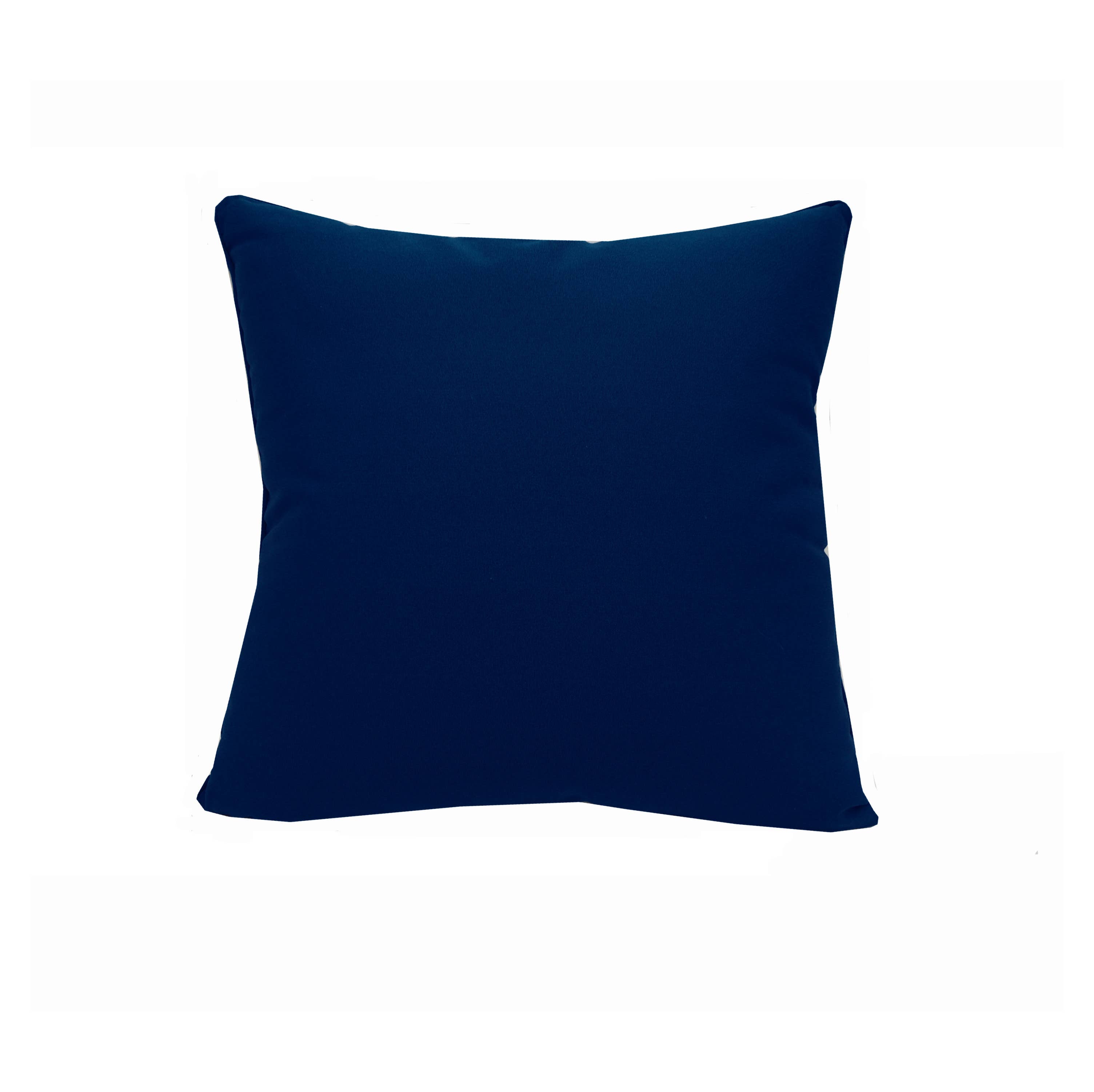 Bits & Leather Navy Indoor/Outdoor Throw Pillow