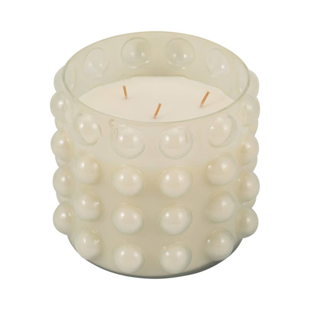 Supersized Candle & Reusable Vessel - Ivory Glass After Hours Bubble, 102 Oz