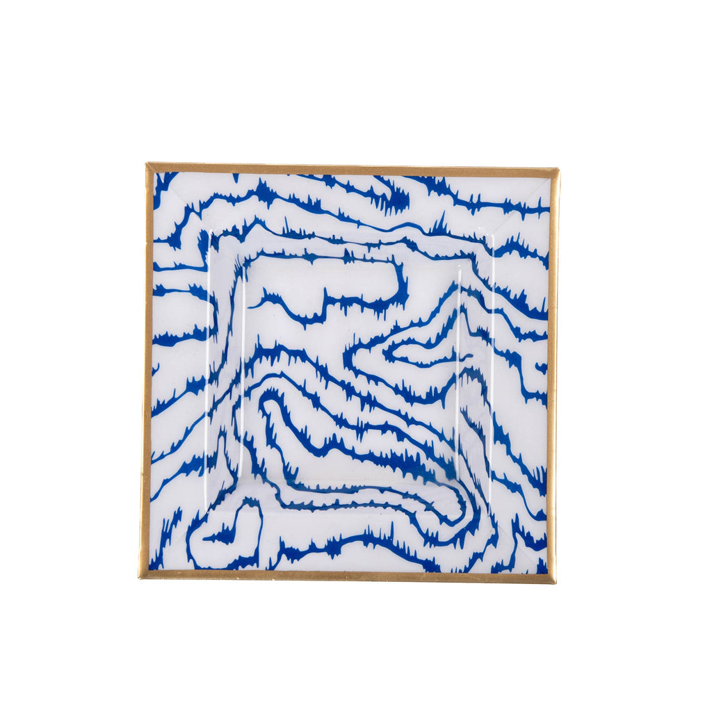 Hudson Enameled Trinket Tray - Cobalt Heatwave