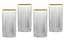 Avenue Gold Rim Crystal Highball Glasses (Set of Four)