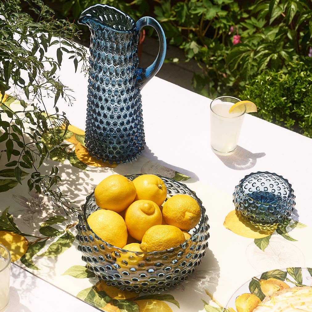 Hudson Hobnail Glass Bowl – Midnight