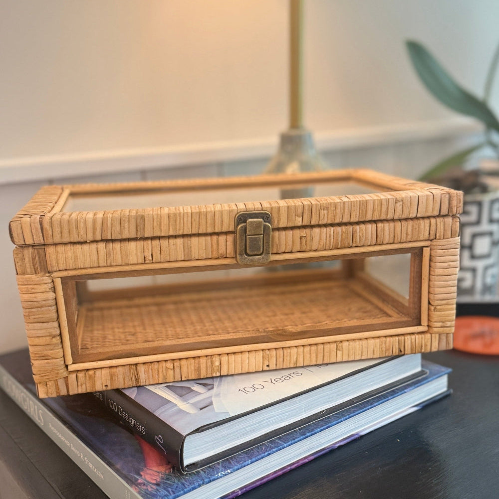 Cayman Rattan Display Case