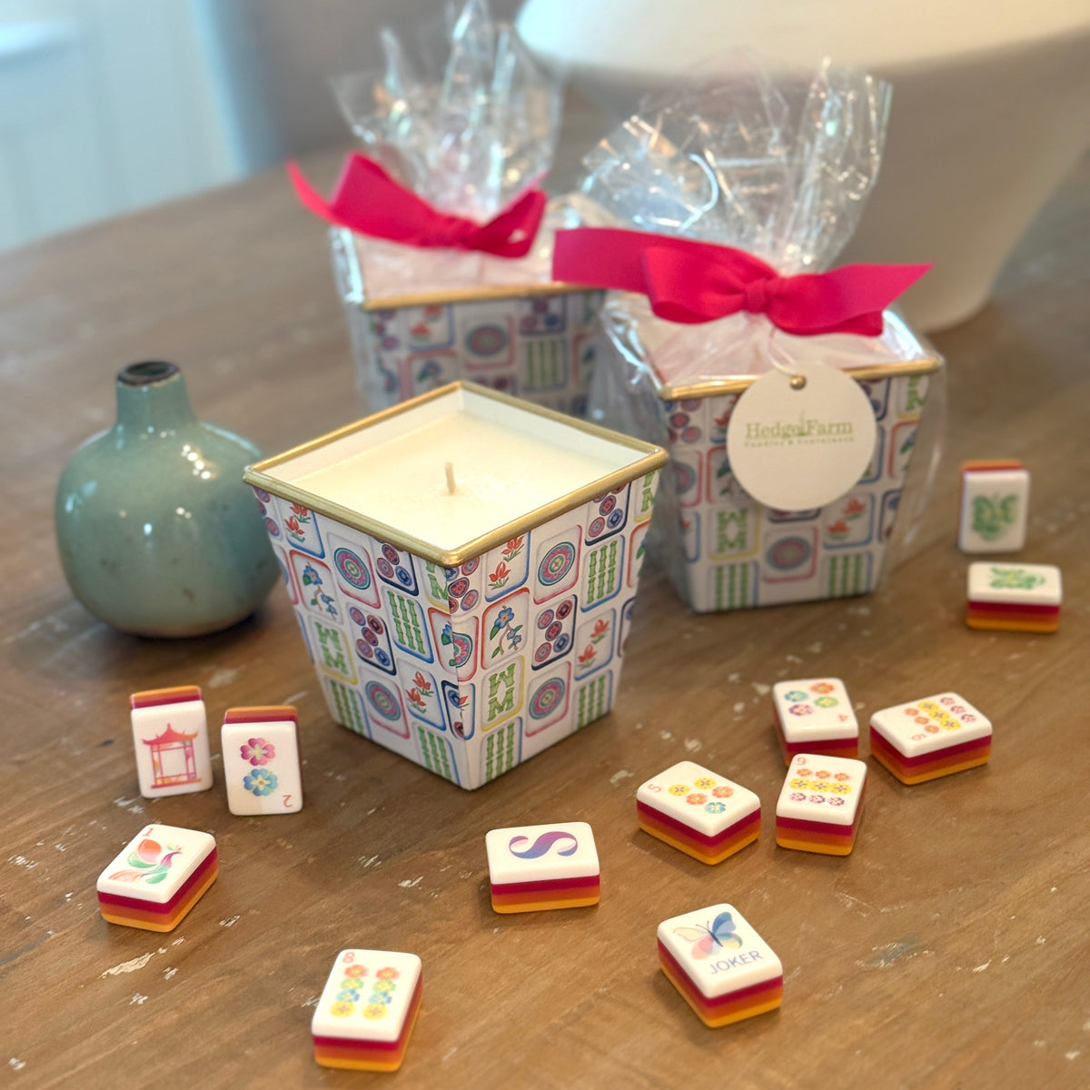 Mini Mahjong Rainbow Cachepot Candle