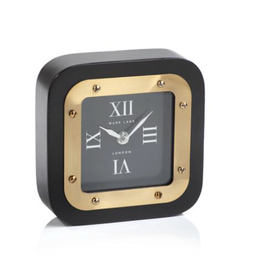 Mark Lane Table Clock - Black & Gold Secondary image