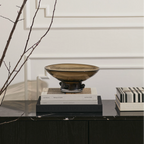 Hudson Vania Smoked Glass Decorative Bowl