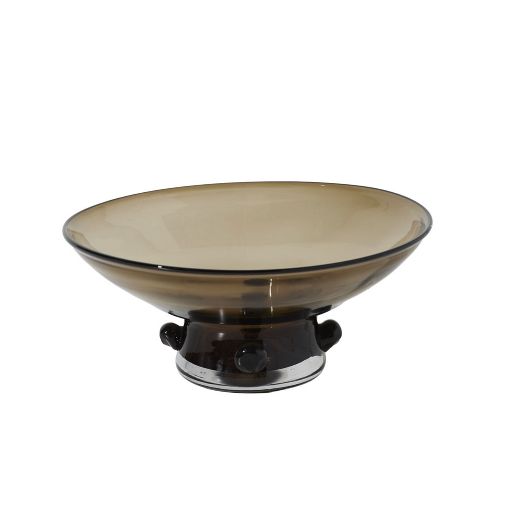 Hudson Vania Smoked Glass Decorative Bowl