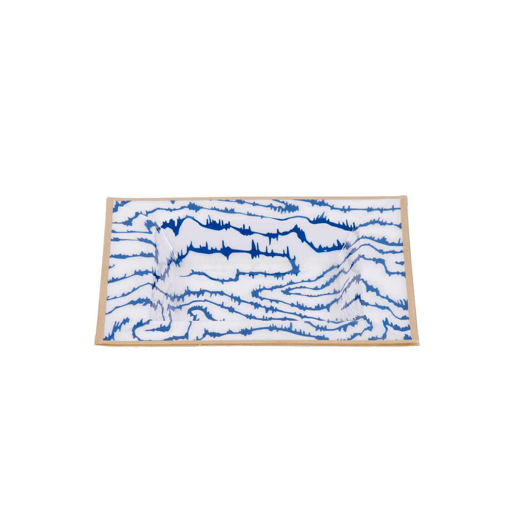 Hudson Enameled Trinket Tray - Cobalt Heatwave