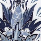Indigo Morris Thistle Botanical Indoor/Outdoor Throw Pillow