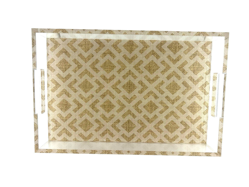 Hudson Woven Acrylic Decorative Tray