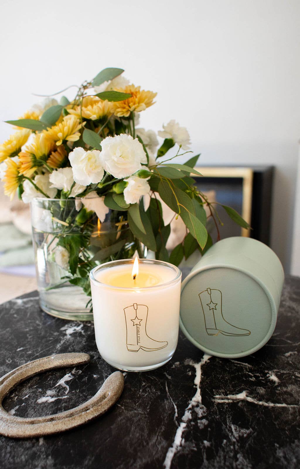 Cowboy Boot Soy Wax Candle - Shine