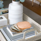 Hudson Rattan Coaster Set