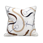 English Tack Embroidered Pillow