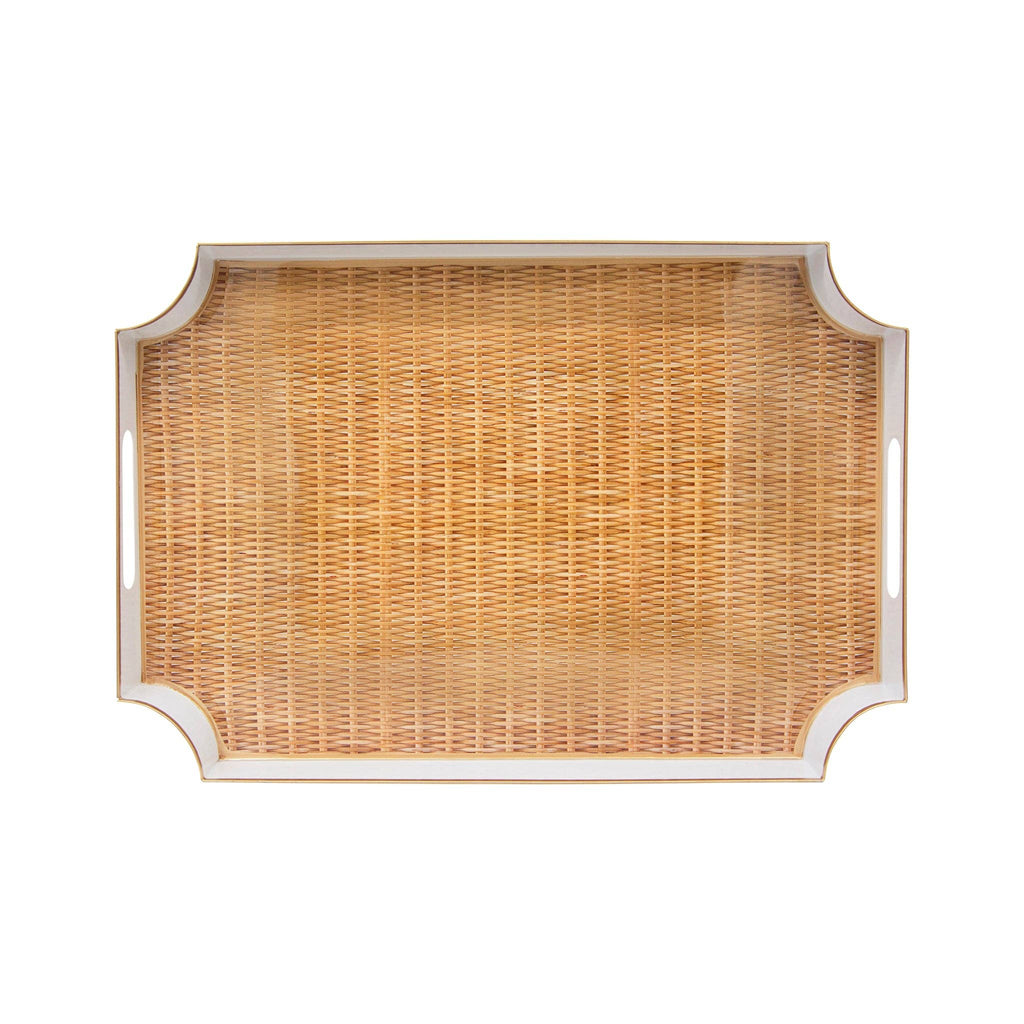 Hudson Scalloped Cane Tray