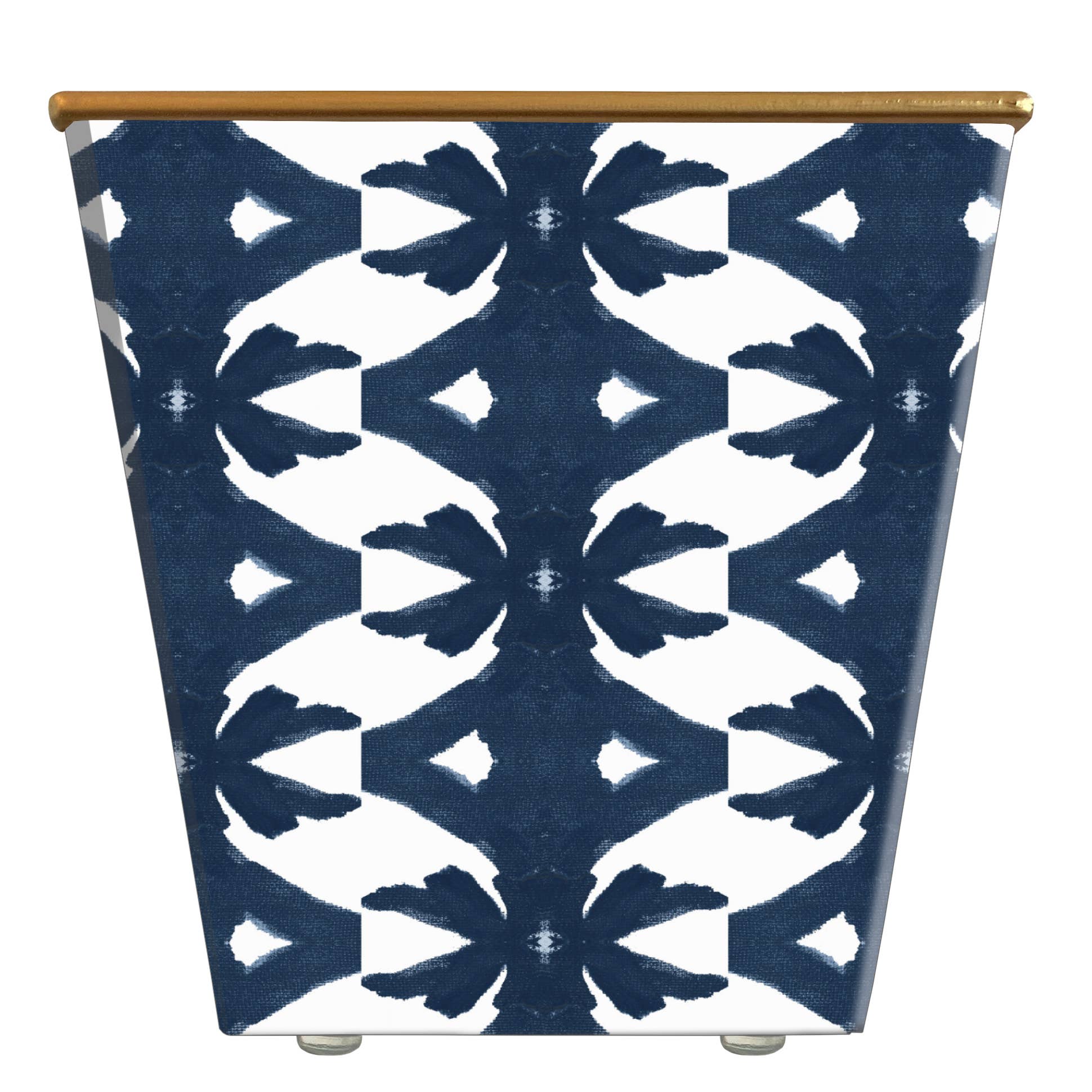 Hudson Cachepot – Palm Geometric - Navy Medium Size